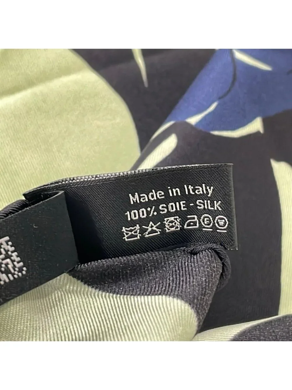 Chanel Scarf Light Green Black Multi Camellia CC Logo